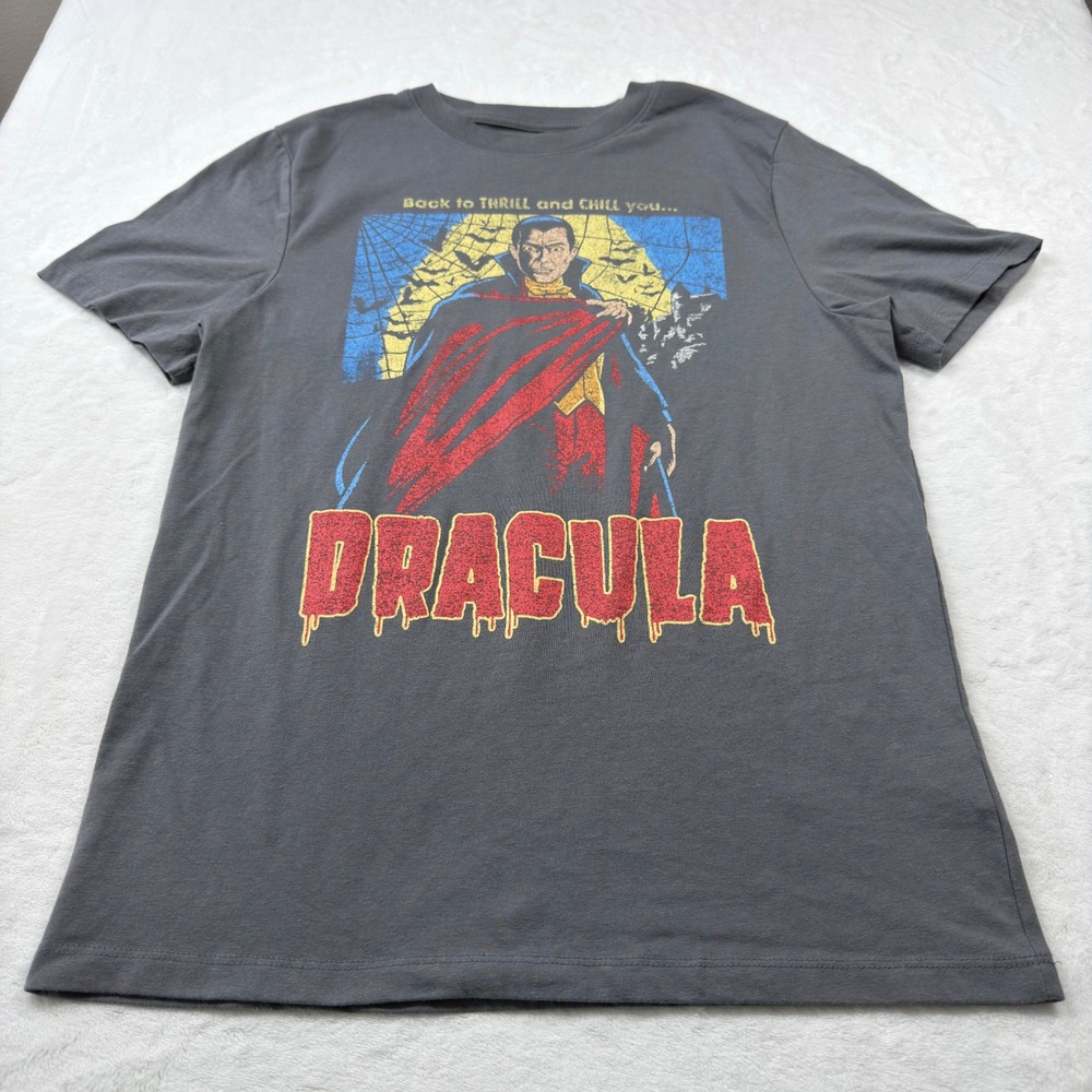 Universal Monsters Dracula Graphic T-Shirt Mens‎ Small Charcoal Gray Excellent